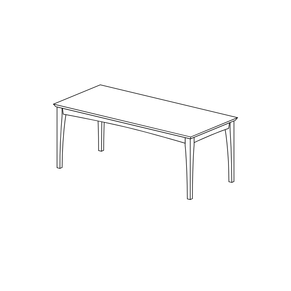 Esstisch Filago, klassischer Bidermeier Zargentisch, Eiche massiv weissgeölt, 280 × 85 cm