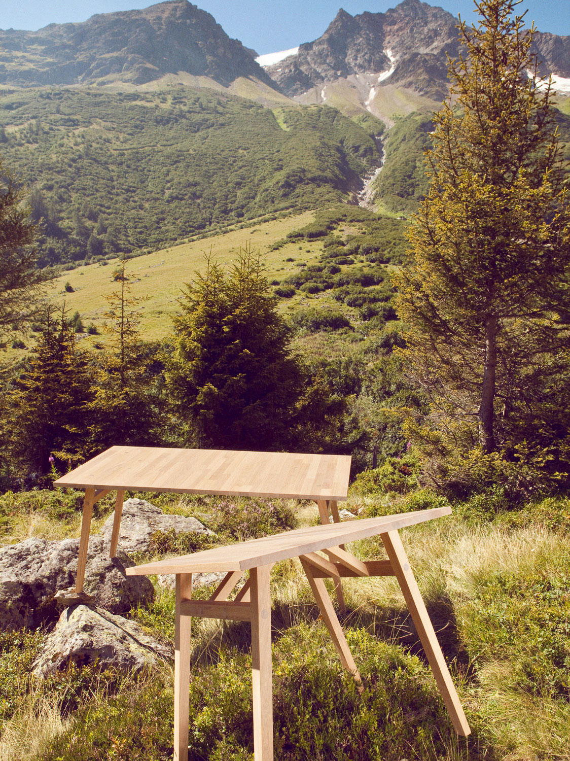 Esstisch Illex, Eiche massiv (Massivholz), 80 × 80 cm und 160 x 80 cm